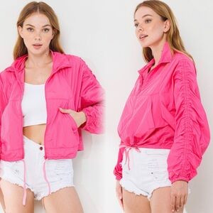 Women's Pink Windbreaker Jacket